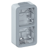 69661 Surface mounted housing 2 gang grey 69661