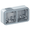 69672 Surface mounted housing 2 gang grey 69672