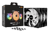 Bequiet light wings lx 140mm pwm triple pack pc ventilator zwart b x h x d 140 x 140 x 25 mm incl led verlichting