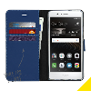 Blauwe wallet tpu booklet voor de huawei p9 lite