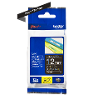 Brother tze 335 labeltape kunststof tapekleur zwart tekstkleur wit 12 mm 8 m