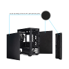Chieftec az 01b op mini tower pc behuizing zwart