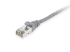 Equip 605500 rj45 netwerkkabel patchkabel cat 6 s ftp 1 00 m grijs vergulde steekcontacten 1 stuk s