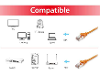 Equip 605575 rj45 netwerkkabel patchkabel cat 6 s ftp 7 50 m oranje vergulde steekcontacten 1 stuk s
