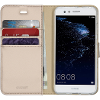 Gouden wallet tpu booklet voor de huawei p10 lite
