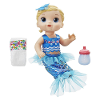 Hasbro babypop baby alive shimmer n splash blond 32 cm blauw