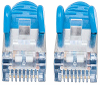 Intellinet 740913 rj45 netwerk aansluitkabel cat 6a s ftp 3 m blauw folie afscherming afscherming gevlochten afgeschermd geschikt voor hdmi halogeenvrij