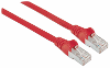 Intellinet 741118 rj45 netwerk aansluitkabel cat 6a s ftp 15 m rood folie afscherming afscherming gevlochten afgeschermd geschikt voor hdmi halogeenvrij