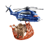 Jurassic world dinosaurus met helikopter bruin blauw