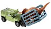 Jurassic world dinosaurus met helikopter bruin blauw