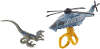 Jurassic world dinosaurus met helikopter bruin blauw