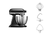 Kitchenaid artisan mini mixer keukenmixer 5ksm3311 mat zwart