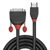 Lindy hdmi dvi aansluitkabel 1x hdmi stekker 1x dvi stekker 18 1 polig 5 m zwart