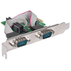 Manhattan 2 poorten seria le interfacekaart serieel 9 pol pcie