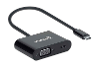 Manhattan usb 2 0 adapter 1x usb c stekker 1x usb c bus power delivery vga bus 153430 20 cm stekker past op beide manieren met laadbus