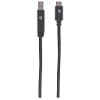 Manhattan usb 3 1 gen 1 aansluitkabel 1x usb 3 0 stekker c 1x usb 3 0 stekker b 2 m zwart