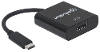 Manhattan usb displayport adapter 1x usb 3 1 stekker c 1x displayport bus zwart kleurcodering flexibel folie afscherming ul gecertificeerd stekker