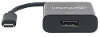 Manhattan usb displayport adapter 1x usb 3 1 stekker c 1x displayport bus zwart kleurcodering flexibel folie afscherming ul gecertificeerd stekker