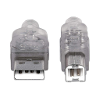 Manhattan usb kabel usb 2 0 usb a stekker usb b stekker 1 80 m zilver 333405