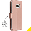 Rose gouden wallet tpu booklet voor de samsung galaxy s7