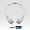 Sony wh ch520 on ear headset bluetooth stereo wit ruisonderdrukking microfoon indicator voor batterijstatus headset klankregeling volumeregeling