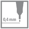 Stabilo fineliner 88 94 licht grijs