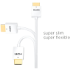 Techly hdmi aansluitkabel 1x hdmi stekker 1x hdmi stekker 1 m wit