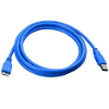 Techly usb 3 0 aansluitkabel 1x usb 3 0 stekker a 1x micro usb 3 0 stekker b 3 m blauw vergulde steekcontacten