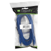 Techly usb 3 0 aansluitkabel 1x usb 3 0 stekker a 1x usb 3 0 stekker b 0 5 m blauw vergulde steekcontacten