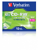 Verbatim 43148 cd rw disc 700 mb 10 stuk s jewelcase herschrijfbaar