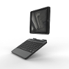Zwarte rugged messenger keyboard case voor de ipad pro 9 7