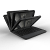 Zwarte rugged messenger keyboard case voor de ipad pro 9 7