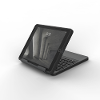Zwarte rugged messenger keyboard case voor de ipad pro 9 7
