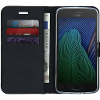 Zwarte wallet tpu booklet voor de motorola moto g5 plus