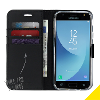 Zwarte wallet tpu booklet voor de samsung galaxy j3 2017