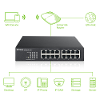 Zyxel gs1100 16 netwerk switch 16 poorten 1 gbit s