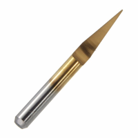 0.1Mm 15 Degree Titanium Coated Carbide Flat Bottom Pcb Engraving Bit Cnc Router Tool