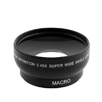 0.45X 52mm Super Fisheye Wide Angle Fixed Focus Lens For Canon Nikon Pentax Sony Minolta With 18 55mm Lens
