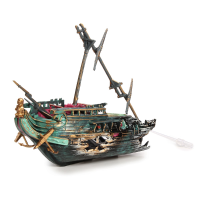 0 56 Aquarium Decoration Half Shipwrecks Ornament