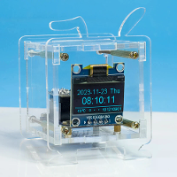 0,96 Inch ESP8266 Mini Weerbericht Klok OLED Display Elektronische Klok Diy Kit Ondersteuning 2.4G Wifi Netwerk Met Behu