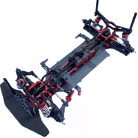 1/10 DGW Hoog snelheids RC auto Carbon fiber frame chassis Professioneel race model