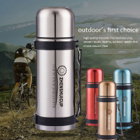1.2L Large Outdoor Stainless Steel Travel Mug Thermos Vacuum Flask Bottle With Cup