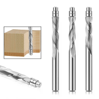 1/4 Inch 6.35Mm Schaafcompressie Spiral Routerbits Tungsten Carbide Flush Trim Routerbit Up Down Cut Routerbit 1/4