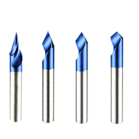 1/4 Pcs CNC gravure carbide frees 1/4 inch schacht 50 mm TiAlN bekleed 30 45 60 90 graden router bit voor hout, multiple