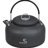 1.4L Aluminum Ashen Black Camping Picnic Water Kettle Teapot