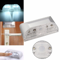 1.5W 4 Led Pir Infrared Motion Sensor Home Door Keyhole Light Night Lamp