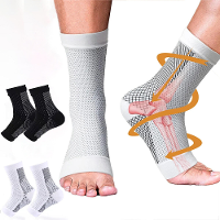1 Paar Neuropathie Compressiekousen voor Pijnverlichting Plantar Fasciitis Enkelbrace voor Vrouwen en Mannen, Volledige
