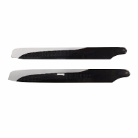 1 Paar PUDU 230mm koolstofvezel hoofdrotorblad propeller voor RC Helikopter