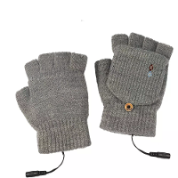 1 Paar USB Elektrisch Verwarmde Handschoenen Instelbare Temperatuur Halfvinger Warmhouder Elektrische Thermische Winter