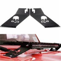 1 Pair 20inch Led Light Bar Hood Mounting Brackets Fit For 07 16 Jeep Wrangler